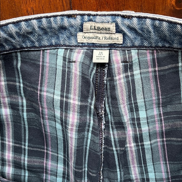 VTG LL Bean Flannel Lined Original Fit/Relaxed Jeans Size 14 - Picture 2 of 12